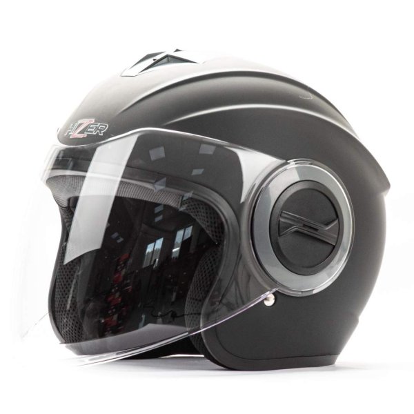 Шлем мото открытый HIZER 232 (S) matte-black
