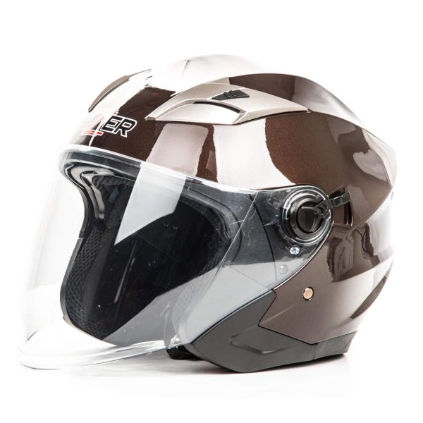 Шлем мото открытый HIZER B208 #1 (XL) gray (2 визора)